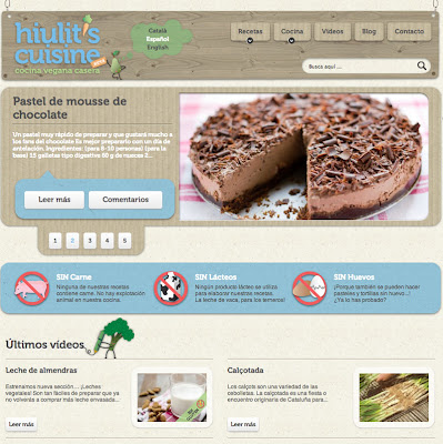 Captura de pantalla de la página de entrada de Hiulit's Cuisine.
