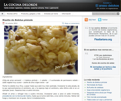 Captura de pantalla del blog La cocina delokos.