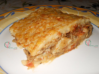 Pastel de champiñones.