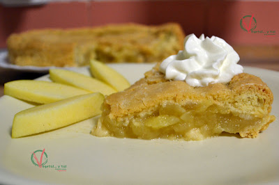 Tarta de compota de manzana.