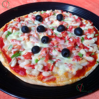 Pizza picante de pochas.