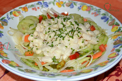 Ensalada de ensaladilla de alubias.