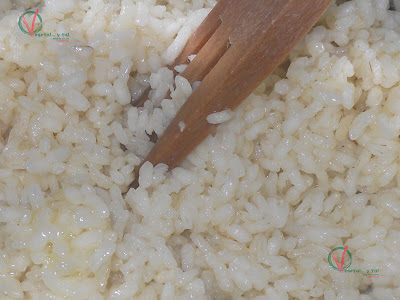 Arroz graneado.