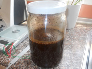 Mezcla de café y agua.