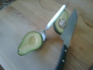 Aguacate partido.